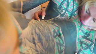 Anal Foursome Gets Intense with Deepthroat, Facefuck, and ATM POV, Ends with Big Cum Loads on Both Girls' Faces