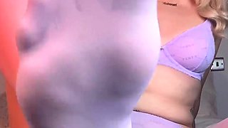 Amazing foot fetish video with rough pussy masturbation