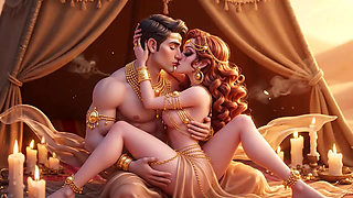 Romantic Desi Couple Bed Pe Soft Intimate Embrace - White Saree Mein Sexy Wife Aur Husband Ki Full Romance