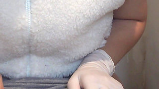 My Pregnant Indian Stepsister Is in White Medical Gloves in the Toilet and She Farts in the Toilet Then Shows Her