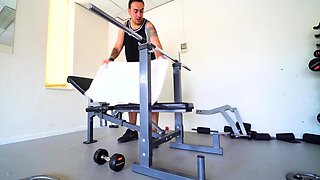 FUCK ME IN THE GYM PLEASE! Young Italian squirting on a