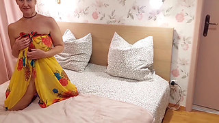 Amateur Blonde Mature Wife Enjoys Evening Sex