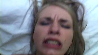 Amateur blondes pov blowjob and hardcore fun with lucky dude