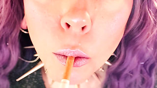 All Dangles From You Smoking Queen, Tina Snua! Close Up With Lots Of Smoke!