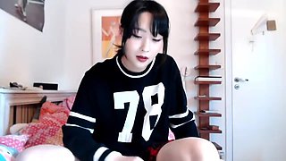 Petite asian school girl ass and pussy teasing on cam