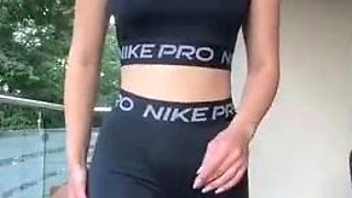 Young amateur teen in solo masturbation playing with herself