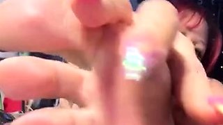 Linsey Dawn solo foot fetish
