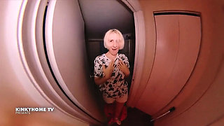 KinkyHome Hardcore Sex: Blonde MILF Pegging & Pussy Fucking Cumshot