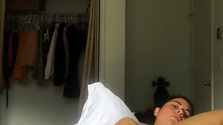 Chubby Brunette Big Boobs Dildo Masturbation