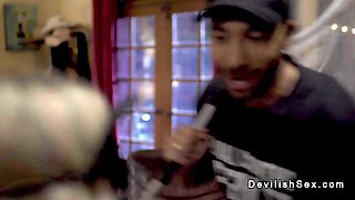 Dude plays with blonde pale gf and fucks her