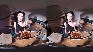 Simon Kitty VR Porn: Cold Pizza, Hot Dick - DarkRoomVR