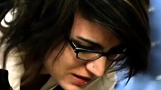 Curvy ass brunette spanked banged facialized