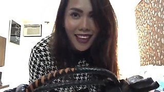 Asian Mistress Whipping Slave Ass - Hardcore BDSM Femdom