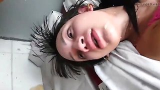 Skinny Model Alice Makes Slave Drika Swallow Her Feet - Lesbian Foot Fetish BDSM HD