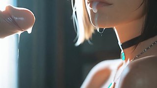 pov blonde cum facial in cage and anime purple ninja blowjob