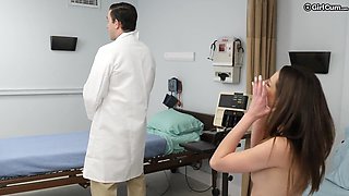 Five orgasms and squirts while visiting doctor - Andi Rose