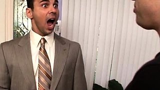 Brunette MILF sucks and fucks a big cock