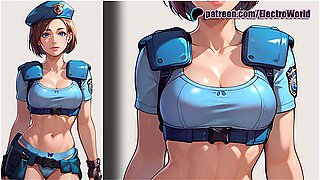 Jill Valentine Was Surprised She Had A Dick In Her Hand Instead Of A Gun!
