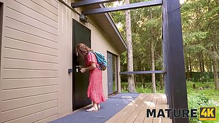 Mature4k. chick takes knob in wet hole for some hot porno in the sauna