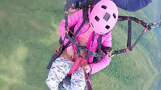 Wet Pussy Squirting In The Sky 2200m High In The Clouds While Paragliding 18 Min