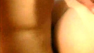 Hot brunette amateur MILF rides hubbys cock