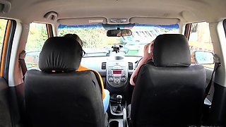 Fake Driving School Fake instructors hot car fuck