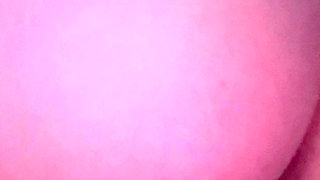 Shy girlfriend rides my cock on the sofa