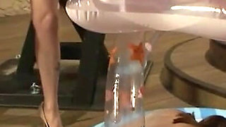 Sexy babe humiliate & dominate man