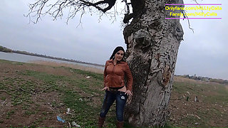 Outdoor Striptease by the Lake - Jeans, Leather & Naughty Tease (Part 1)