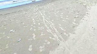 Hot Redhead Masturbating Outdoors - Flashing & Handjob in 4K