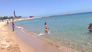 Sexdate amateurs at the public beach 1