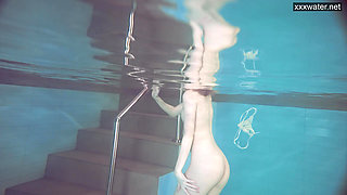 Sasha Vetochka masturbates and swims