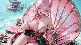Pink Mermaid Queen! Private Gaze in the Underwater Palace, From Deep Sea Dreams to Beach Climax.