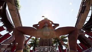 3D Hentai Game: Ancient Statue Comes Alive to Fuck Lara's Holes Full of Cum