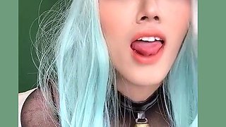 Solo ladyboy masturbation