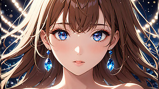 Bokeh Dreams: a Beautiful Young Woman in Floating Lights