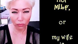 Dick-elevating mature tart Aimee Super hot COUGAR: crimson, black, pigtail and beef whistle in throat!
