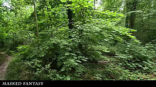 While Hiking I Saw a Stranger Tied up at a Cum Station, I Gave Him a Handjob