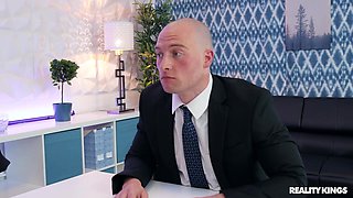 Zac Wild's Intense Office Encounter with Interracial Heat