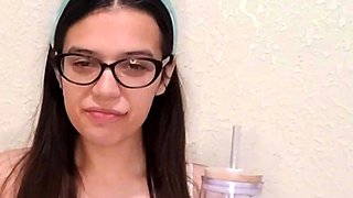 Close up teen foot worship