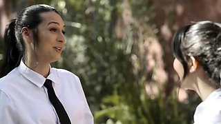 Tall smalltits Khloe Kay ass rimming and fucks friends pussy