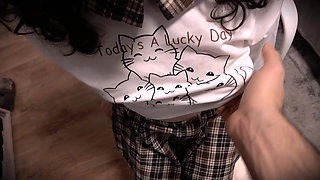 18yo Gets Her Private Lesson On The Desk Chair