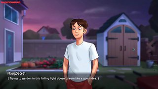 Lucky Pervert Helps Busty Sexy BBW Lonely Neighbor MILF in Her Garden She Tries To Seduce Him - Summertime Saga 04 3D Games