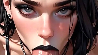 Anime Ai Tattooed Girl Gives Her Friend a Blowjob He'll Never Forget