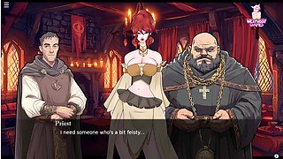 Lucky monster lady Pink tries to attract customers while demon gives her a deep throat and anal session