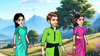 Busty Indian Girl Secret Affair - Cartoon Blowjob to Big Dick Boyfriend