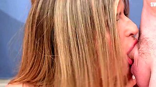 Big Tits Bombshell Serena Gomes Swallows in Wild Blowbang