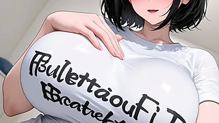 Black hair short beauty huge tits temptation