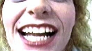 Blonde amateur blowjob POV in public