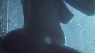 Pregnant Widowmaker Getting Her Tight Purple Pussy Fucked From Behind & Creampied